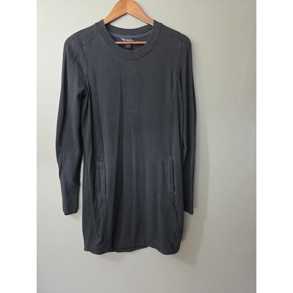 Athleta Balance Dress Women's Small Black‎ Pockets Athleisure Minimal Workout